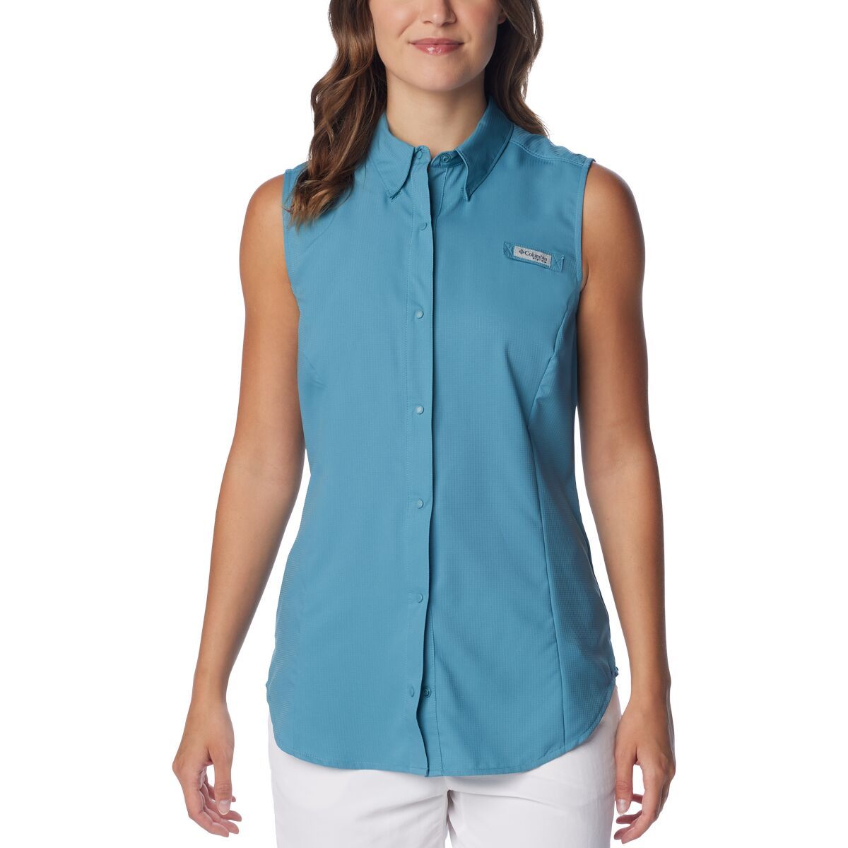 Columbia Tamiami Sleeveless Shirt - Women's Canyon Blue, L