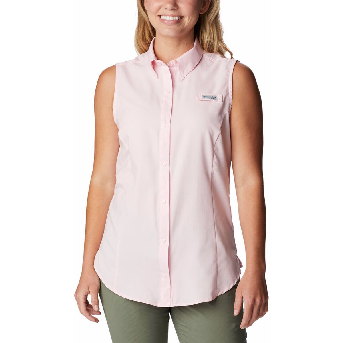 Columbia Tamiami Sleeveless Shirt - Women's Satin Pink, S