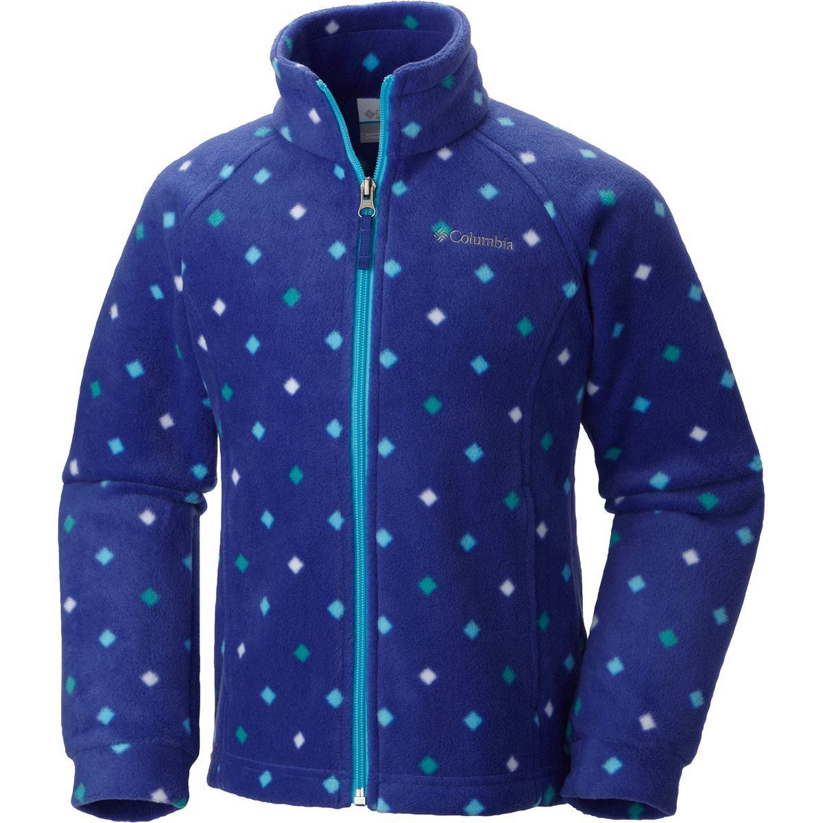 Columbia Benton Springs II Printed Fleece Jacket - Girls' Light Grape Diamond Dot, XXS