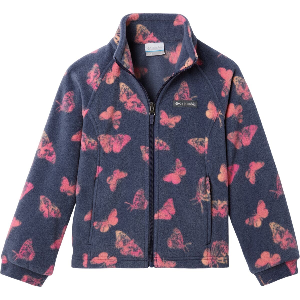 Columbia Benton Springs II Printed Fleece Jacket - Girls' Nocturnal Flutter Wonder, S