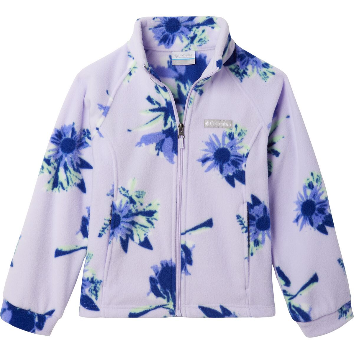 Columbia Benton Springs II Printed Fleece Jacket - Girls' Purple Tint Staycation, XXS