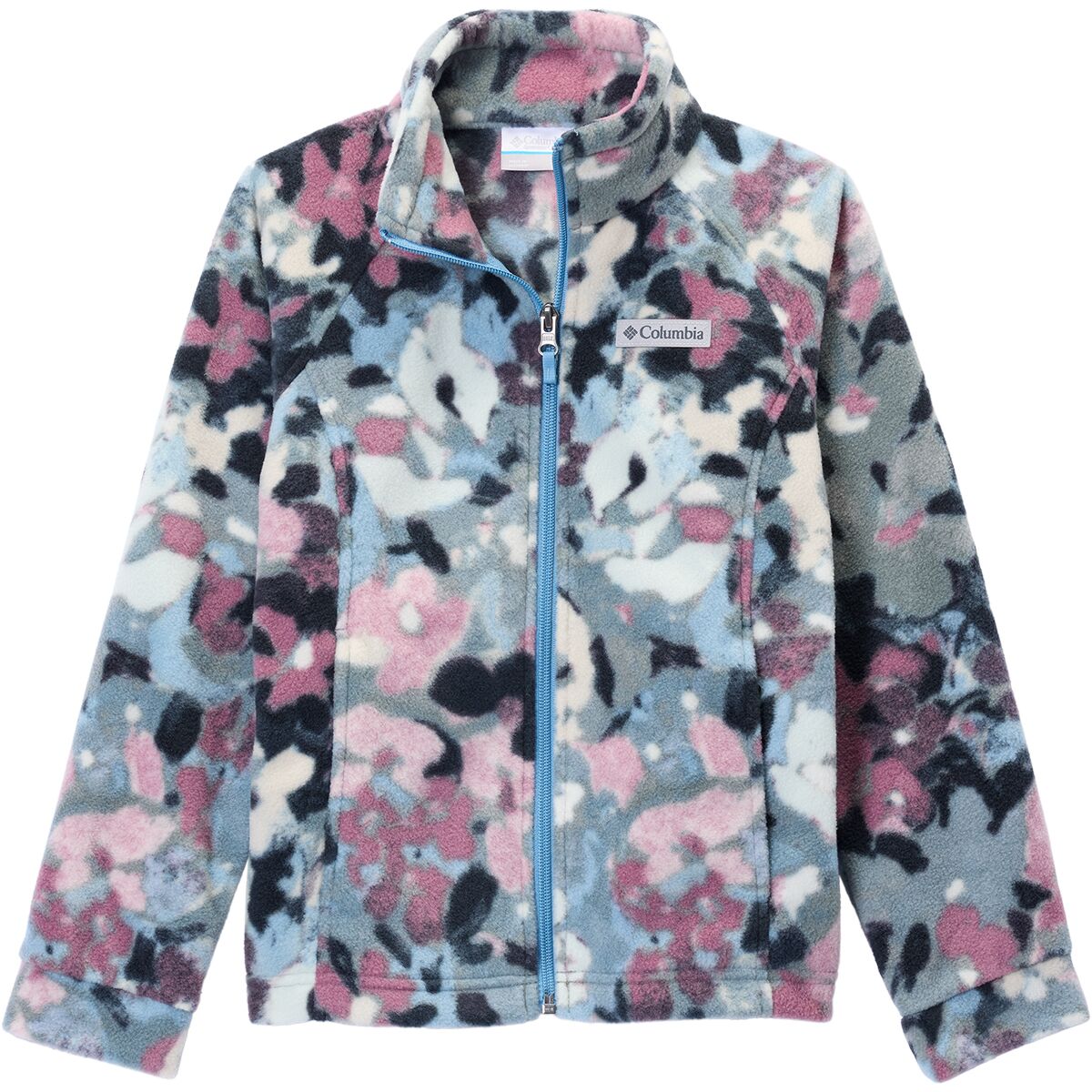 Image of Columbia Benton Springs II Printed Fleece Jacket - Girls' Sedona Sage Primroses, M