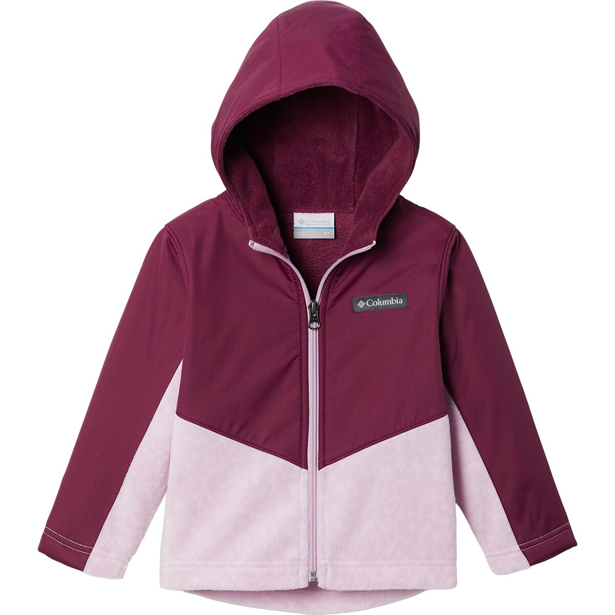 Columbia Toddlers' Steens MT Overlay Hoodie Jacket - 2T - Pinkpurple