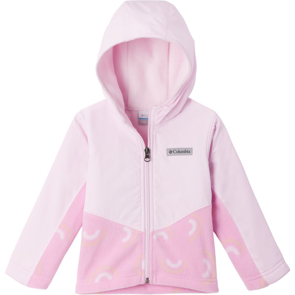 Columbia Steens Mt Overlay Hooded Fleece Jacket - Toddler Boys' Cosmos Rainbowy/Pink Dawn, 4T