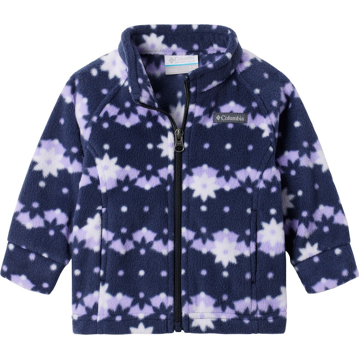 Columbia Benton Springs II Printed Fleece Jacket - Toddler Girls' Dark Nocturnal Daisy Dot, 2T
