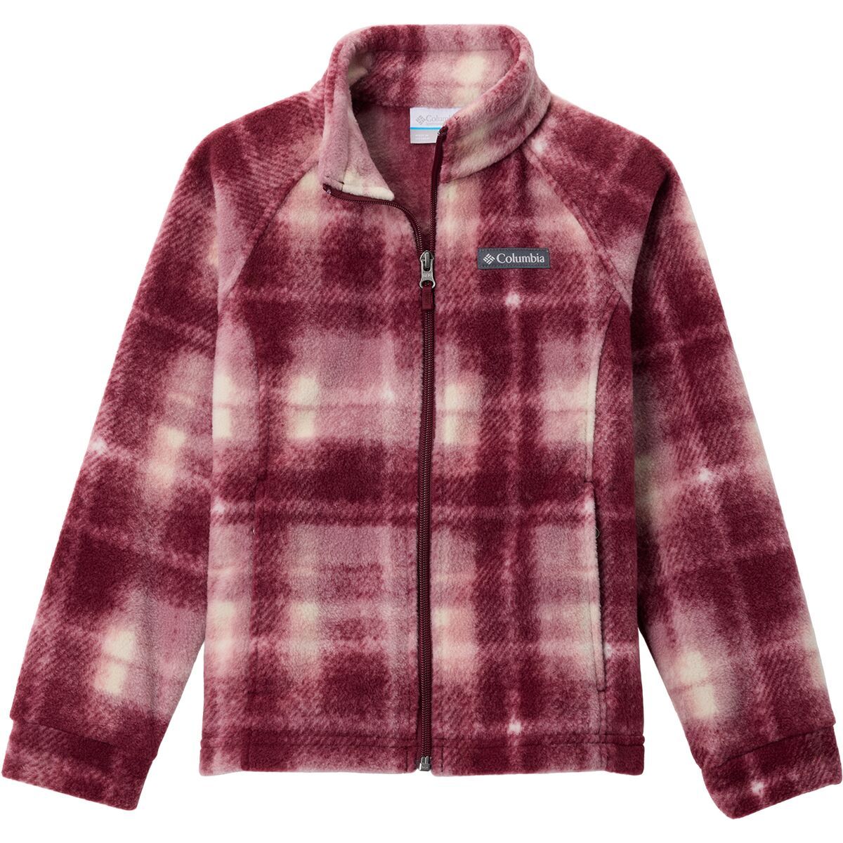 Image of Columbia Benton Springs II Printed Fleece Jacket - Toddler Girls' Eraser Pink Omblur, 4T