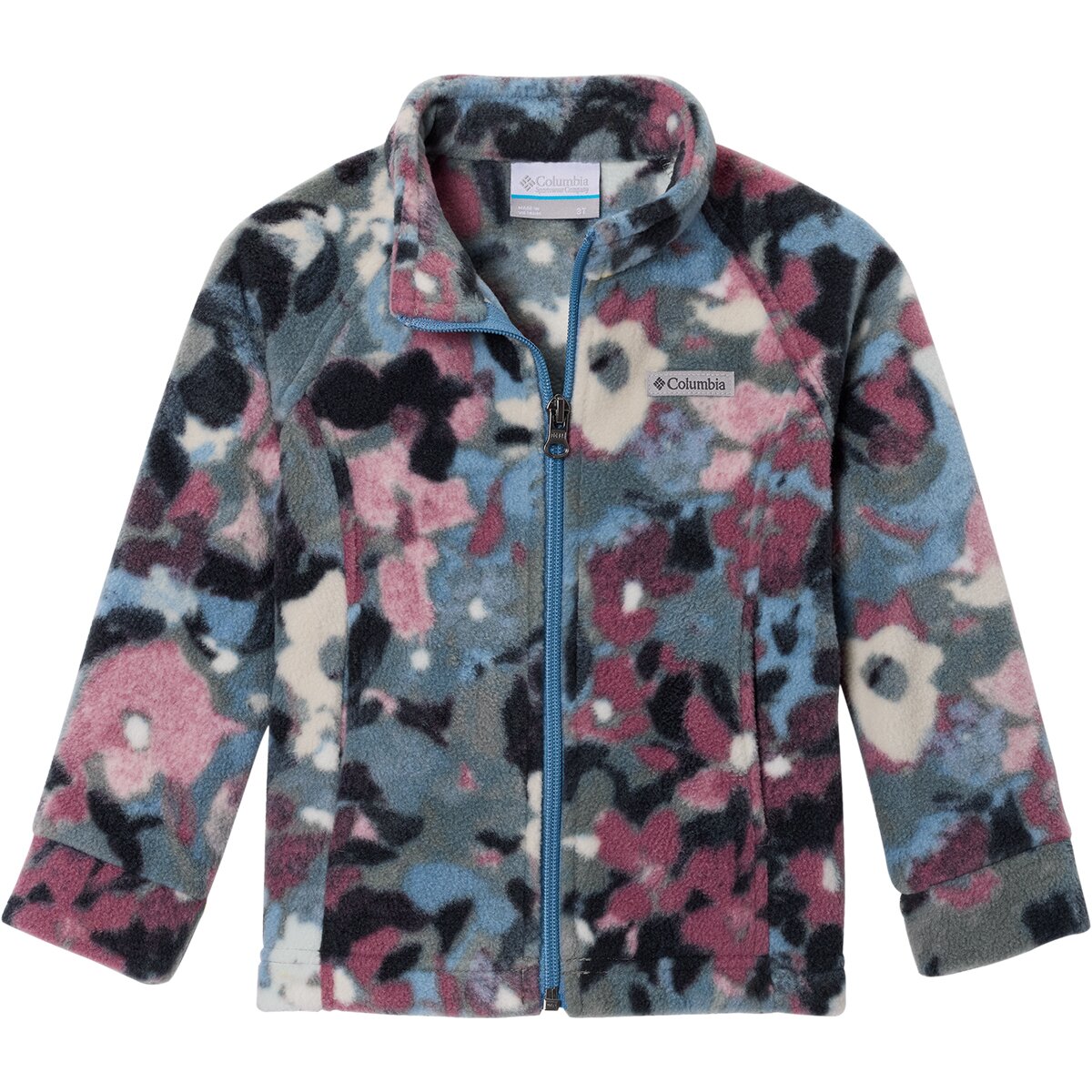 Image of Columbia Benton Springs II Printed Fleece Jacket - Toddler Girls' Sedona Sage Primroses, 2T