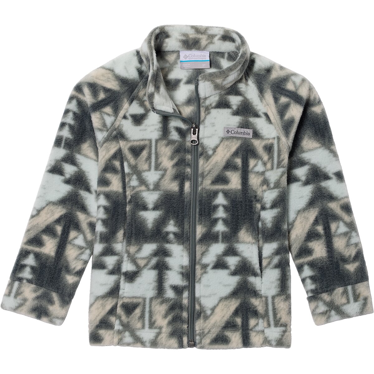 Image of Columbia Benton Springs II Printed Fleece Jacket - Toddler Girls' Sedona Sage Sketchup, 4T