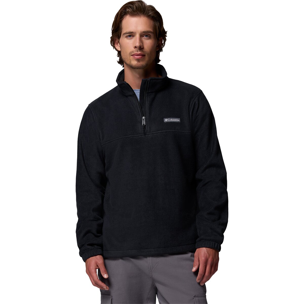 Image of Columbia Steens Mountain 1/2-Zip Fleece Jacket - Men's Black, S