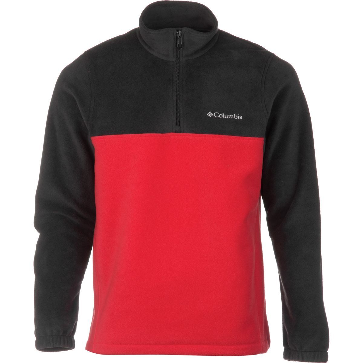 Columbia Steens Mountain 1/2-Zip Fleece Jacket - Men's Black/Bright Red, XL
