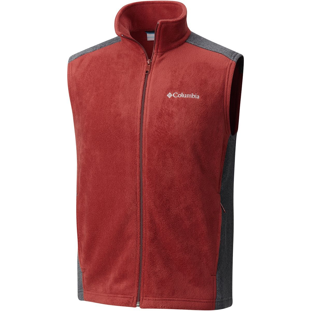 Columbia Steens Mountain Fleece Vest - Men's Deep Rust/Charcoal Heather, S