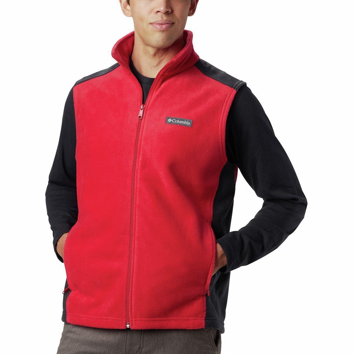 Columbia Steens Mountain Fleece Vest - Men's Mountain Red/Black, XXL