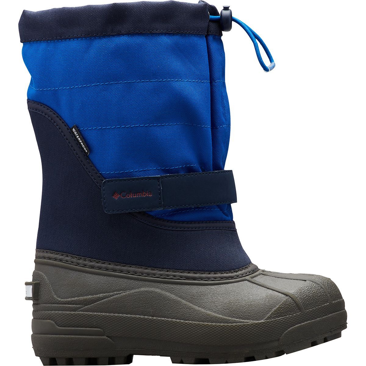 Columbia Powderbug Plus II Boot - Boys' Collegiate Navy/Chili, 3.0