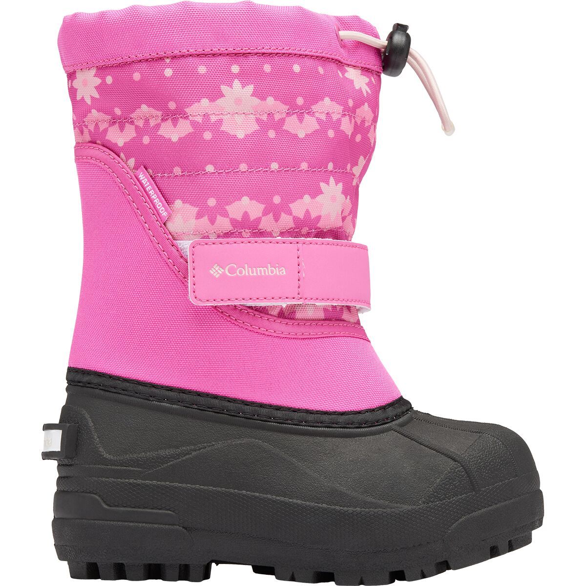 Columbia Powderbug Plus II Print Boot - Boys' Pink Ice/Dusty Pink, 5.0