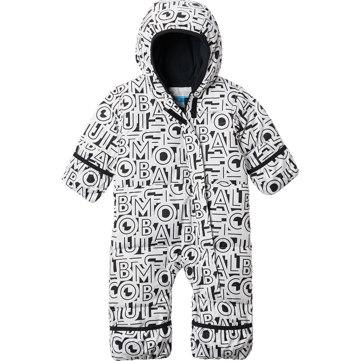 Columbia Snuggly Bunny Bunting - Infant Boys' White Typo Print, 6/12M