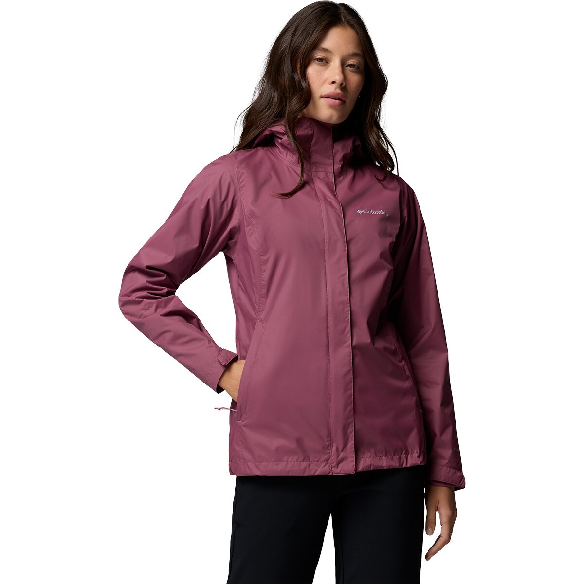 Image of Columbia Arcadia II Rain Jacket - Women's Antique Mauve, XL