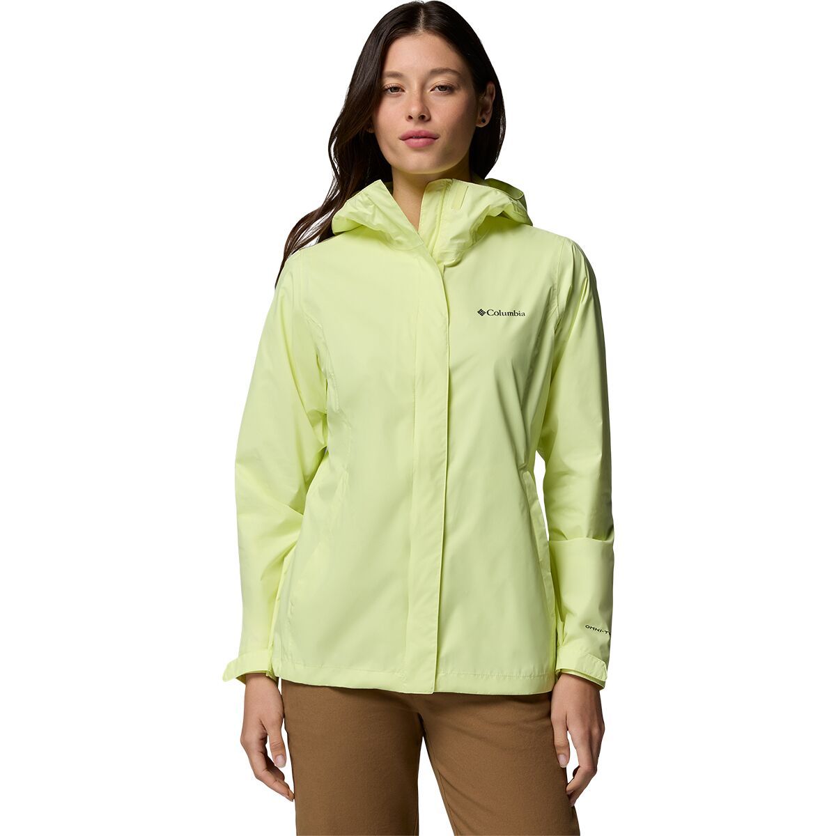 Image of Columbia Arcadia II Rain Jacket - Women's Citron Haze, M