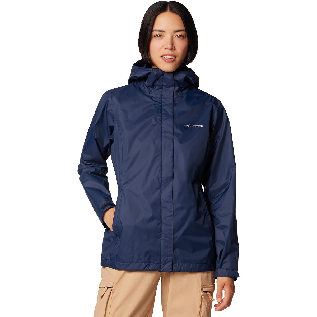 Image of Columbia Arcadia II Rain Jacket - Women's Collegiate Navy, S