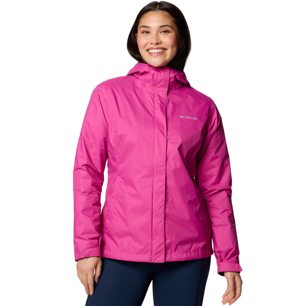 Image of Columbia Arcadia II Rain Jacket - Women's Fuchsia2, S