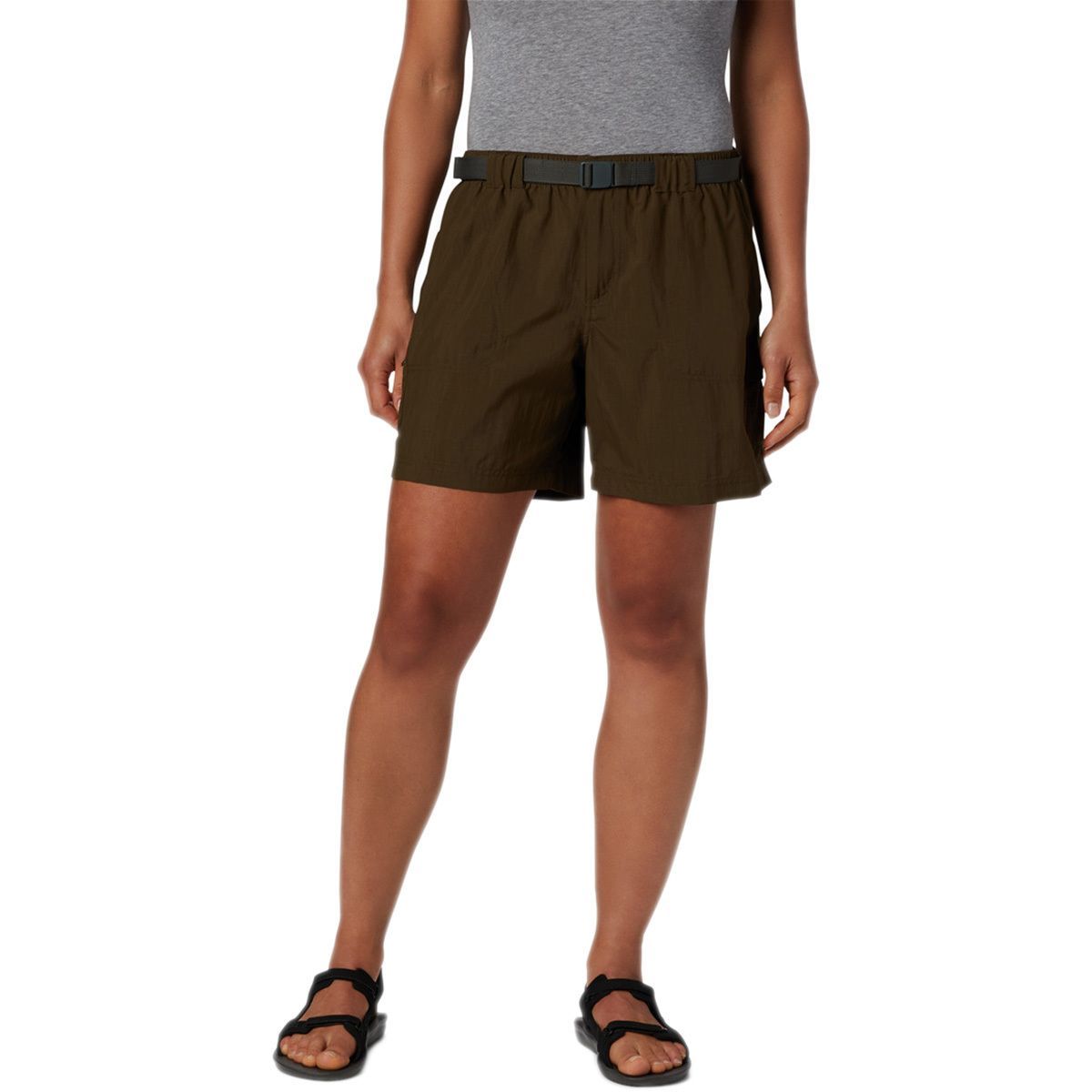 Columbia Sandy River 6in Cargo Short - Women's Olive Green, M-6