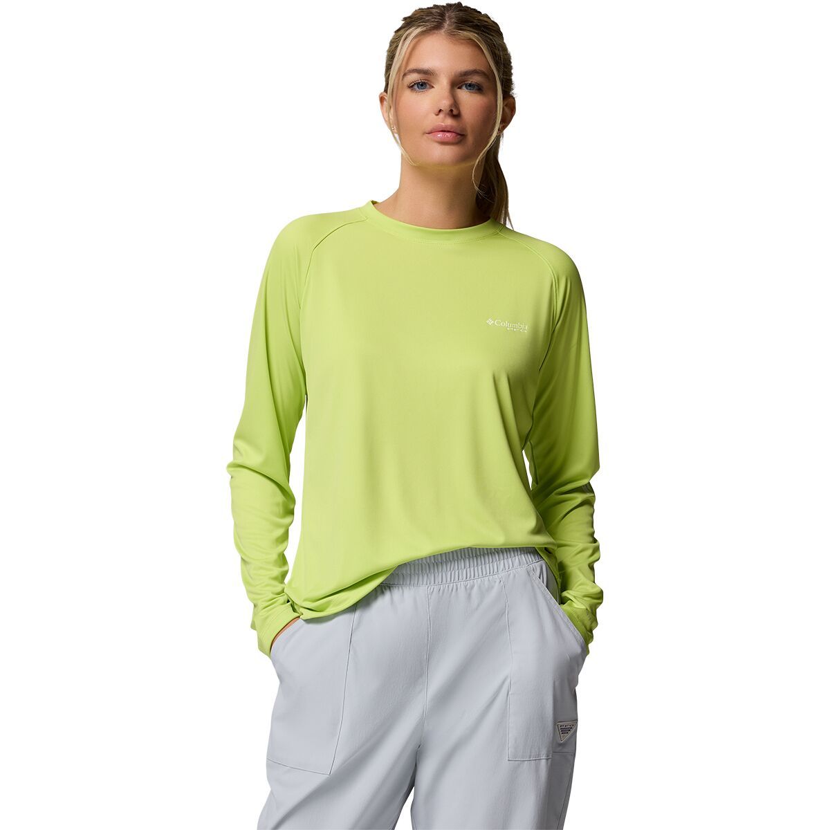 Image of Columbia Tidal II Long-Sleeve T-Shirt - Women's Voltage/White Logo, S