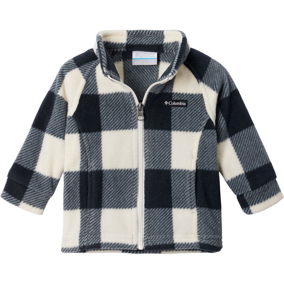 Columbia Benton Springs II Printed Fleece Jacket - Infant Girls' Chalk Check, 3/6M