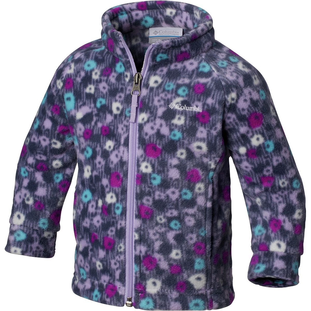 Columbia Benton Springs II Printed Fleece Jacket - Infant Girls' Soft Violet Floral, 3/6M