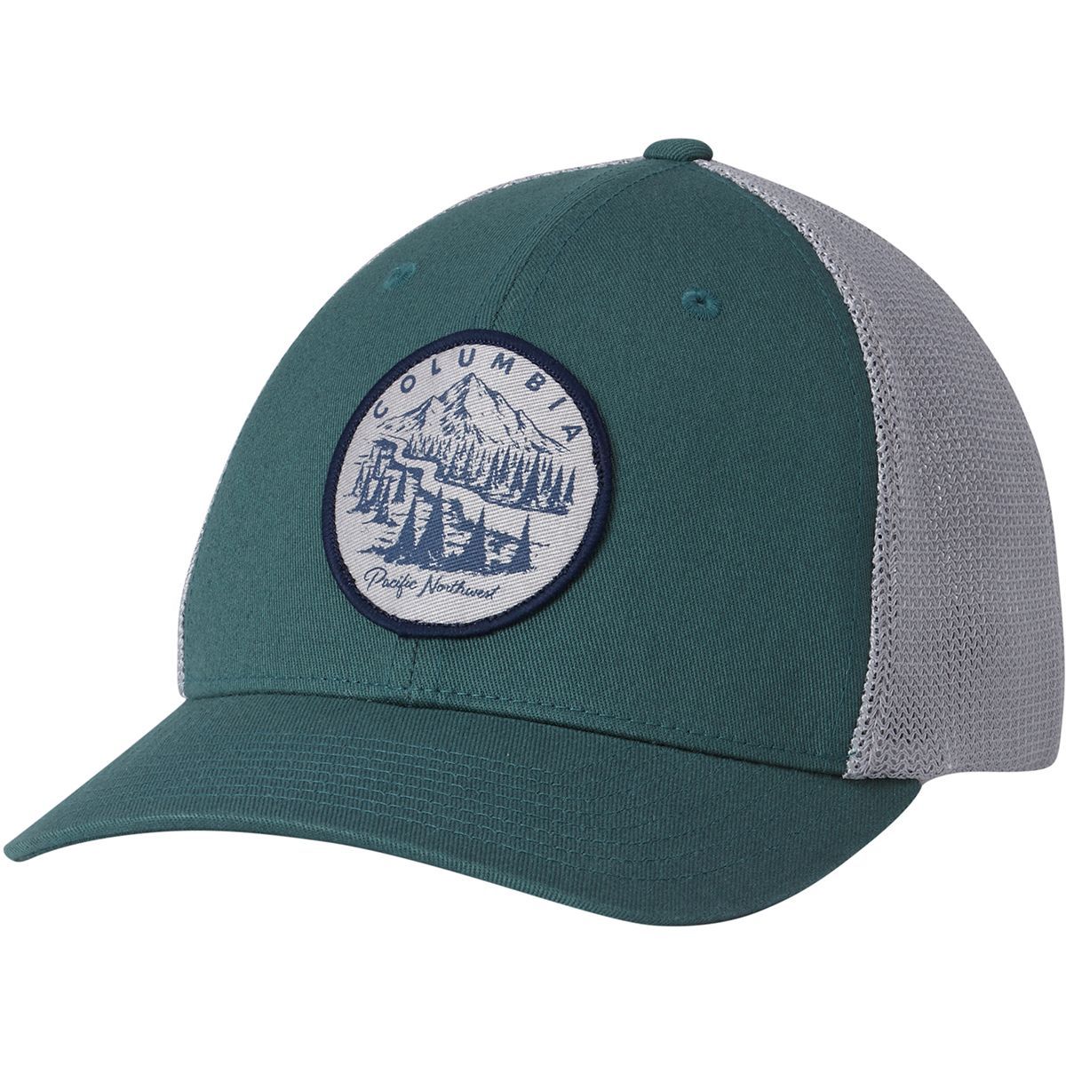 Image of Columbia Mesh Baseball Hat - Men's Poseidon/Pnw Patch, L/XL