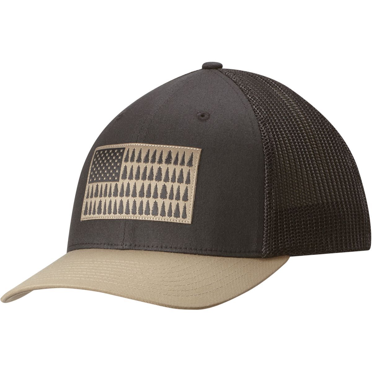 Image of Columbia Mesh Baseball Hat - Men's Shark/Tree Patch, S/M