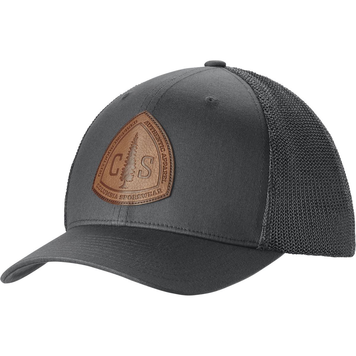 Columbia Rugged Outdoor Mesh Trucker Hat - Men's Shark/Csc Patch, L/XL