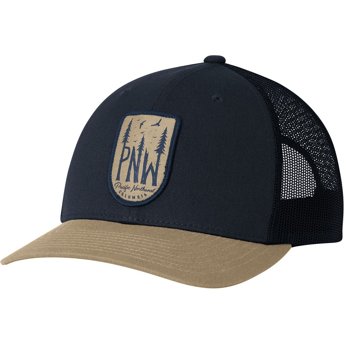 Columbia Mesh Snapback Hat - Men's Collegiate Navy Pnw Patch, One Size