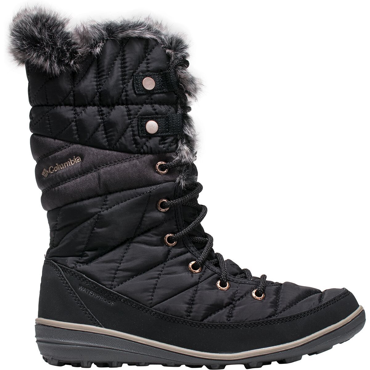 Image of Columbia Heavenly Omni-Heat Boot - Women's Black/Kettle, 6.0