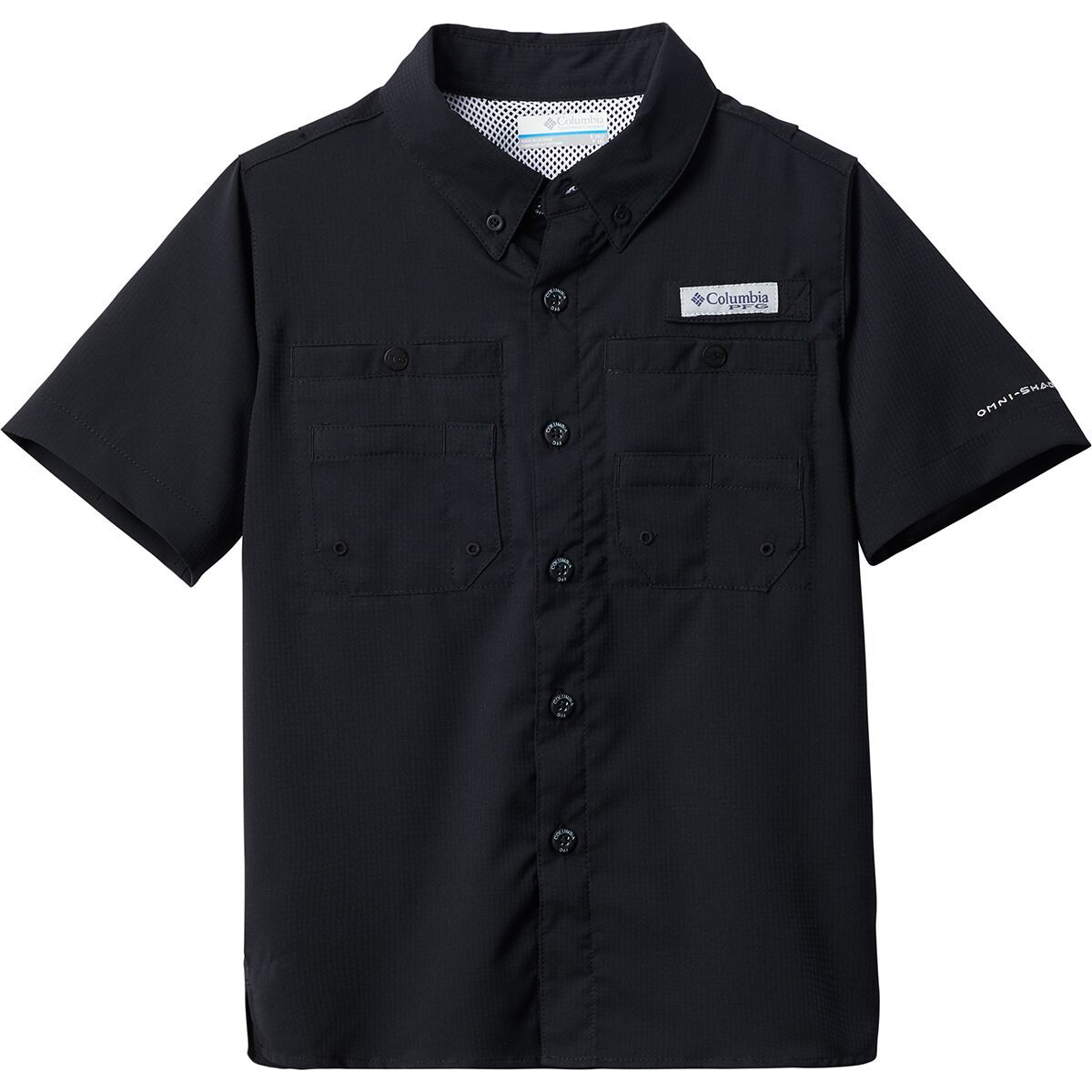 Columbia Tamiami Short-Sleeve Shirt - Boys' Black, XS