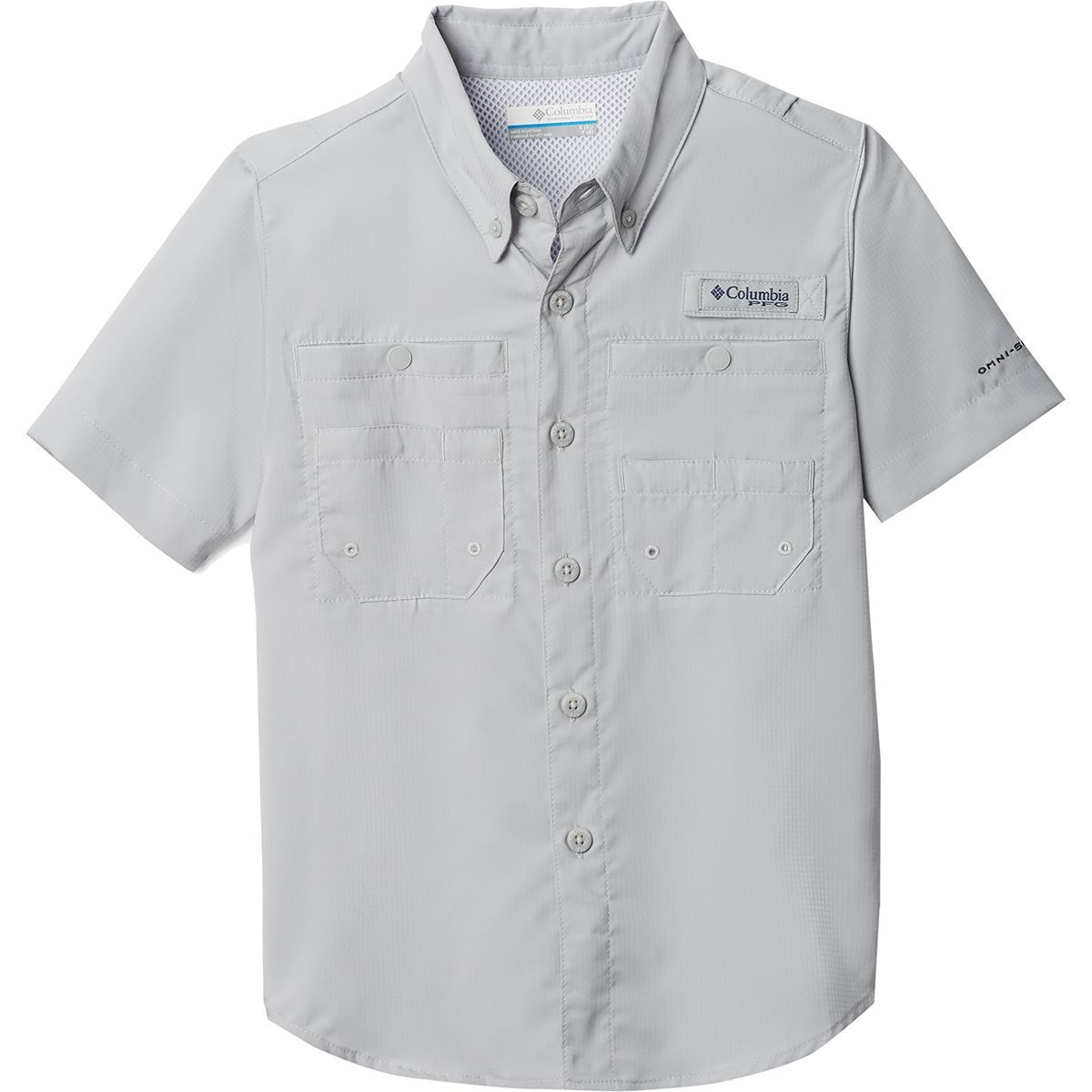 Image of Columbia Tamiami Short-Sleeve Shirt - Boys' Cool Grey, L