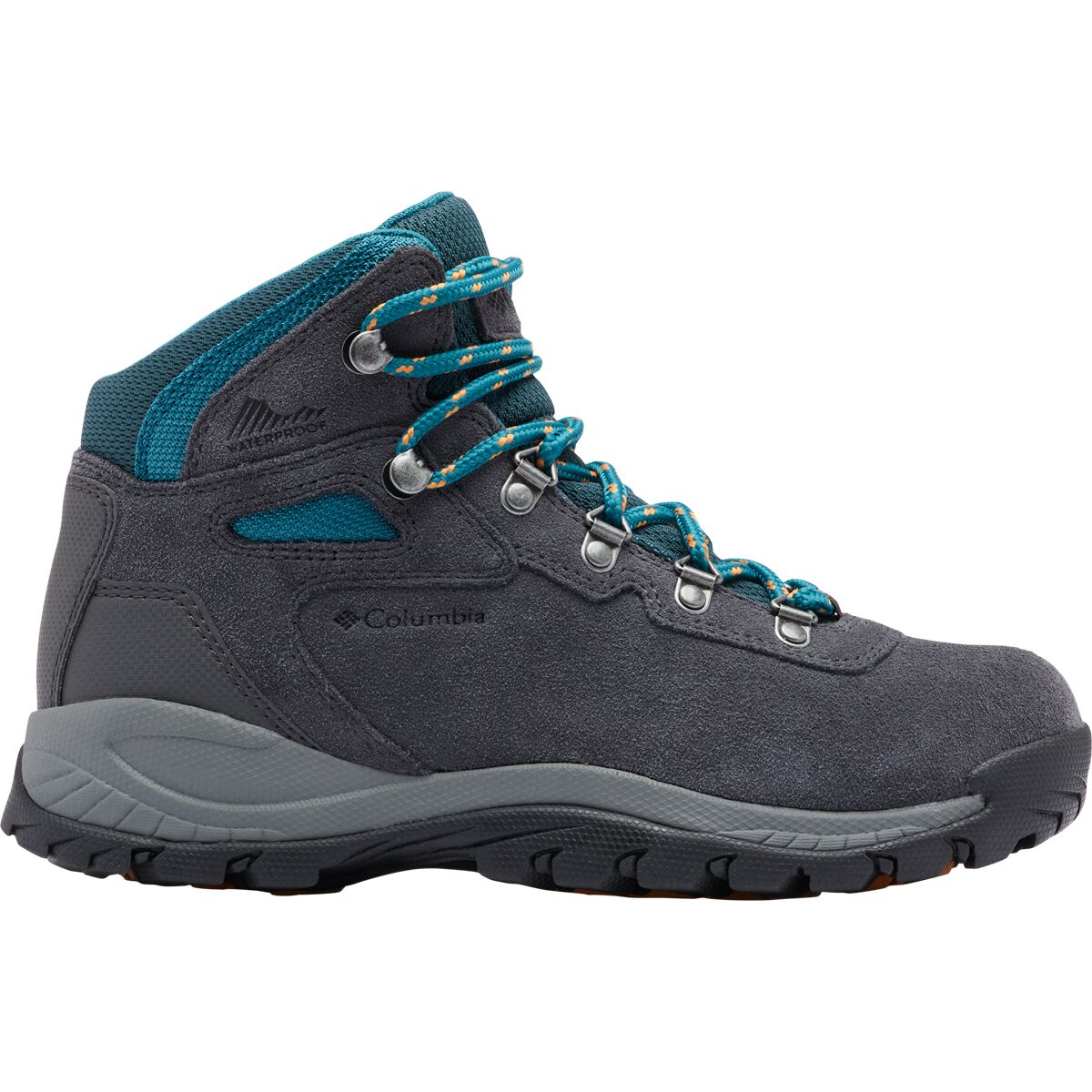 Image of Columbia Newton Ridge Plus Waterproof Amped Hiking Boot - Women's Shark/River Blue2, 6.0