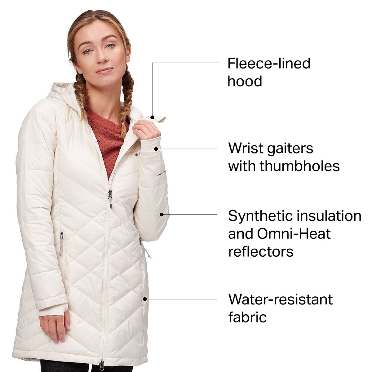 Columbia womens long hooded jacket clearance