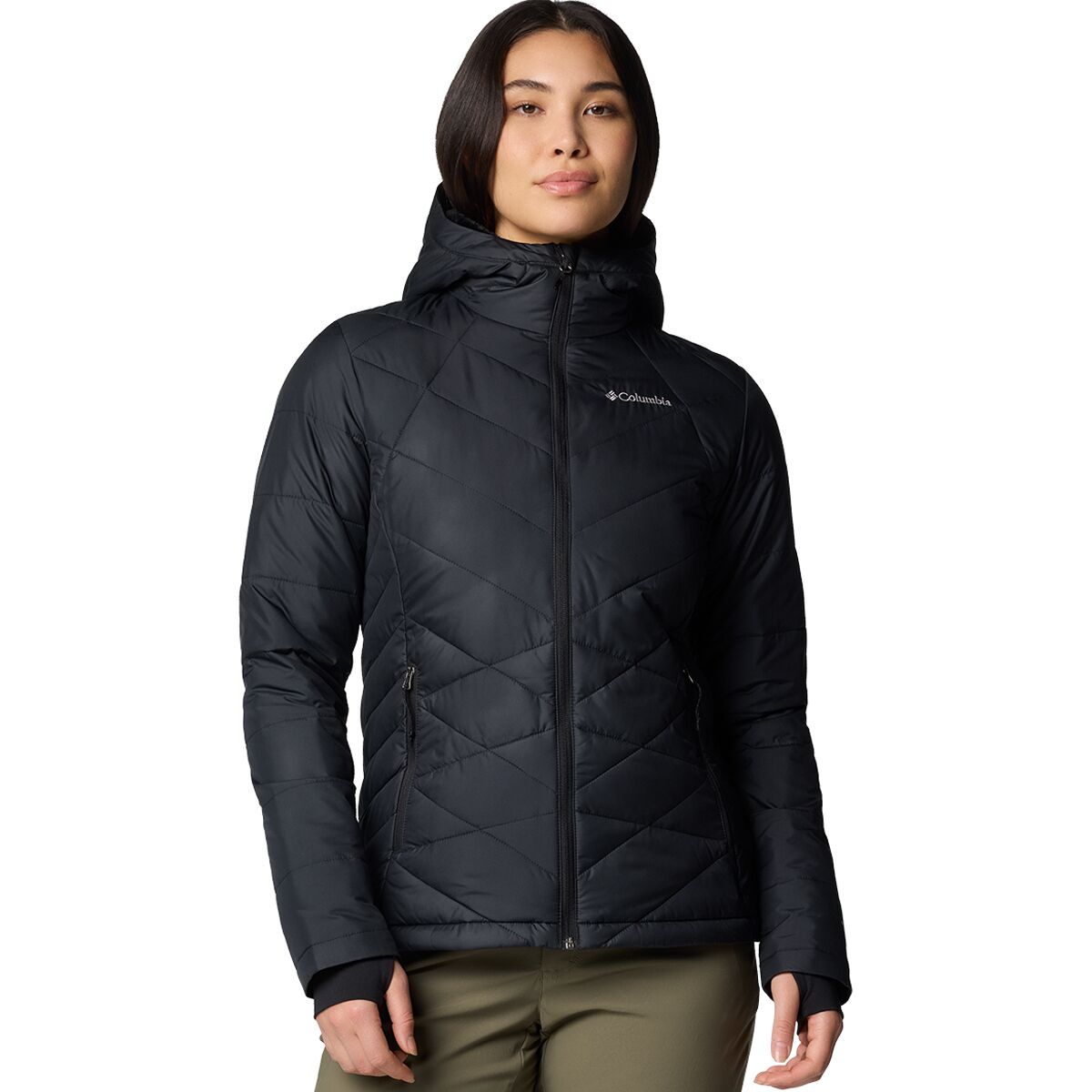 Image of Columbia Heavenly Hooded Jacket - Women's Black2, S