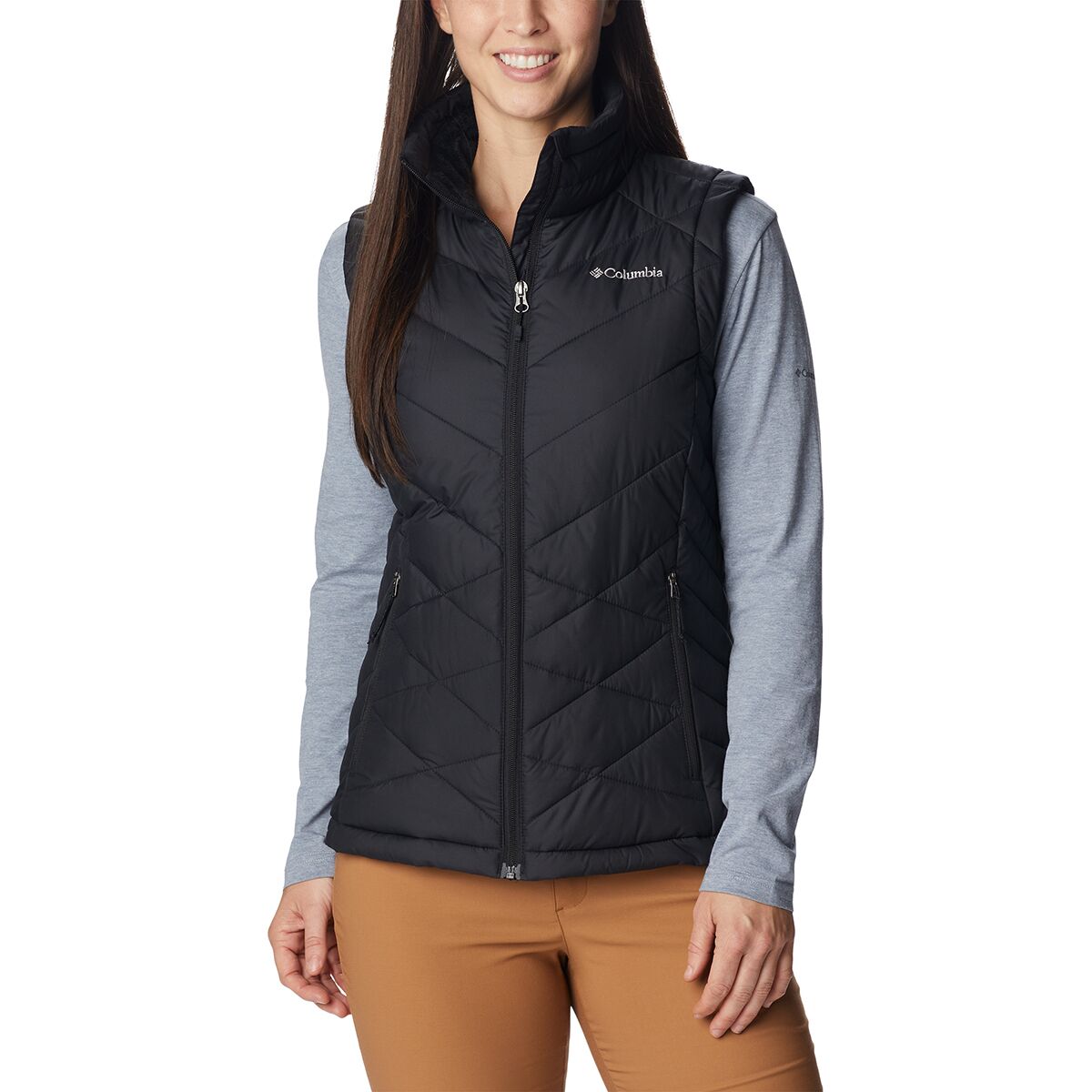 columbia heavenly long vest black