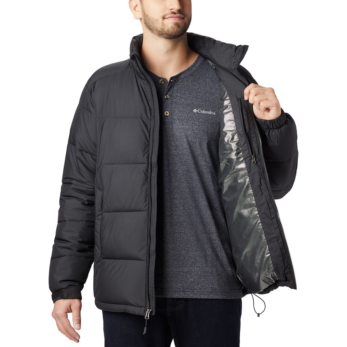 columbia pike lake black puffer jacket