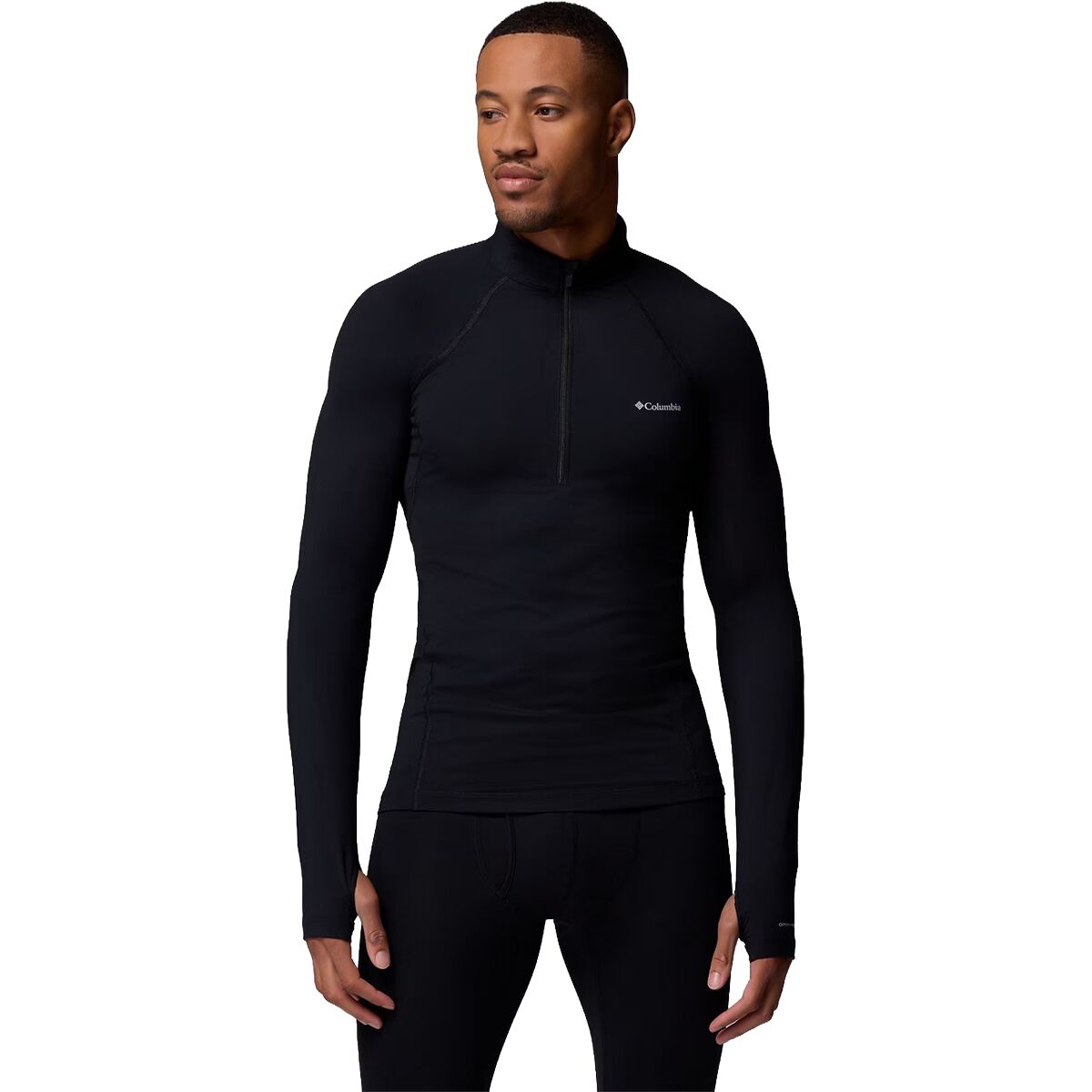 Image of Columbia Midweight Stretch Long-Sleeve 1/2-Zip - Men's Black 2, XL