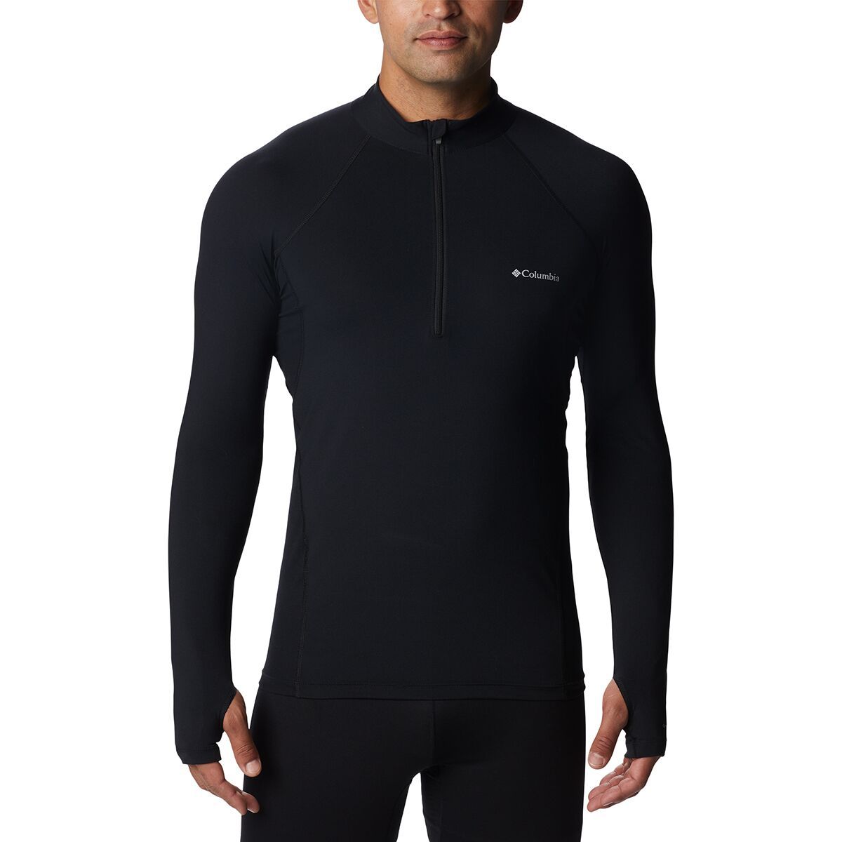 Image of Columbia Midweight Stretch Long-Sleeve 1/2-Zip - Men's Black 2, M