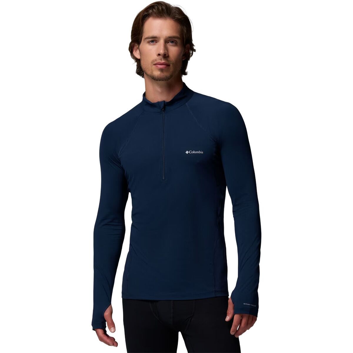 Image of Columbia Midweight Stretch Long-Sleeve 1/2-Zip - Men's Collegiate Navy, M