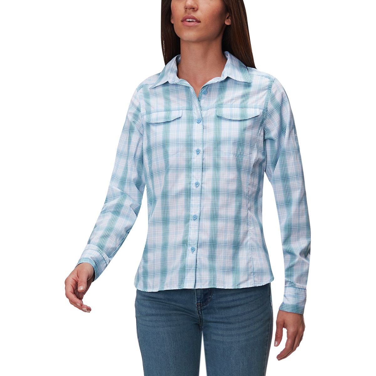 Columbia Silver Ridge Lite Plaid Long Sleeve Shirt Women s