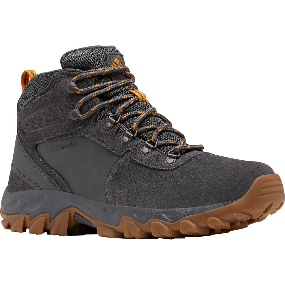 Image of Columbia Newton Ridge Plus II Suede WP Hiking Boot - Men's Dark Grey/Gold Amber2, 9.5