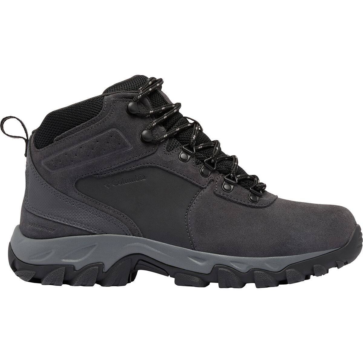 Image of Columbia Newton Ridge Plus II Suede WP Hiking Boot - Men's Shark/Black2, 13.0