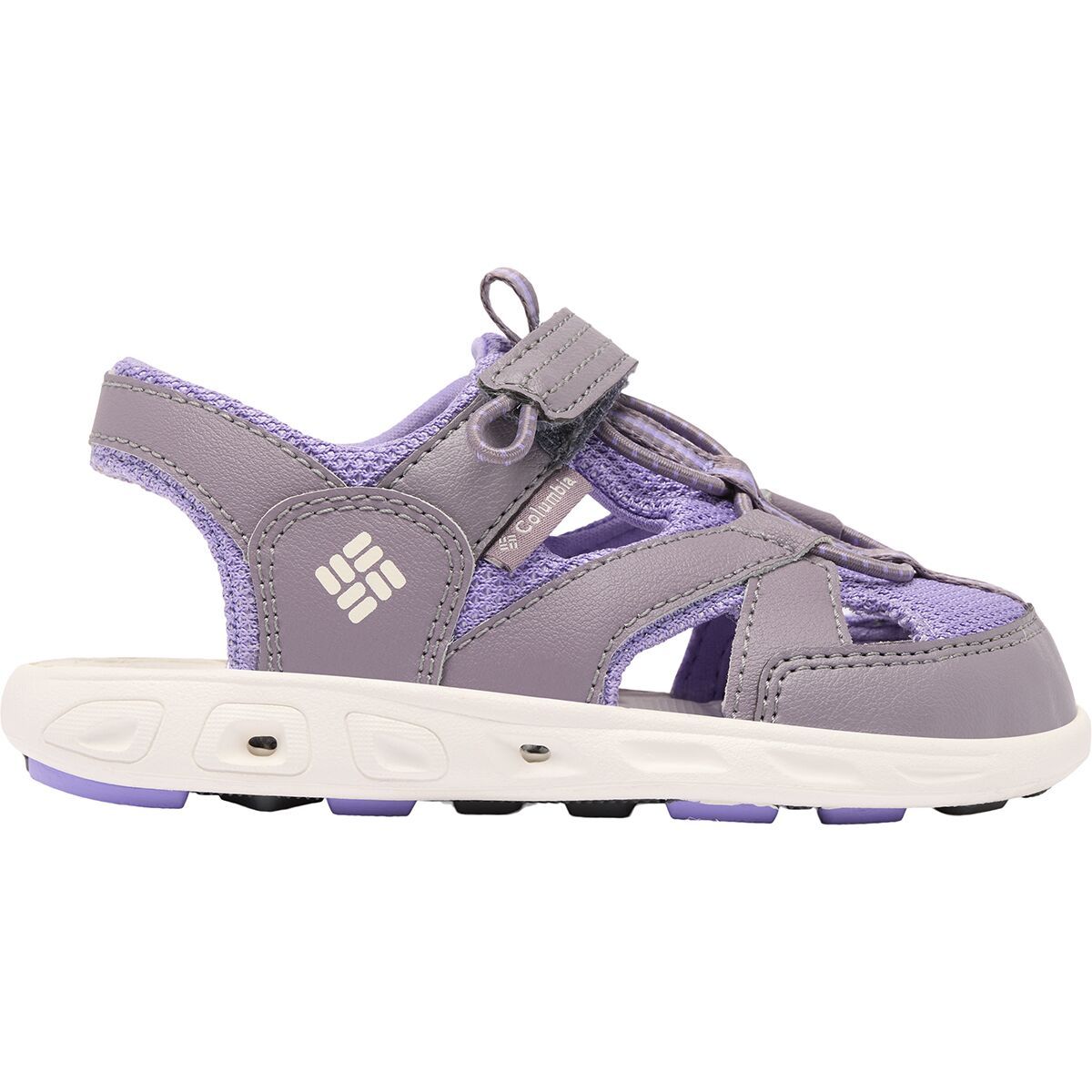 Image of Columbia Techsun Wave Water Shoe - Little Girls' Granite Purple/Paisley Purple, 11.0