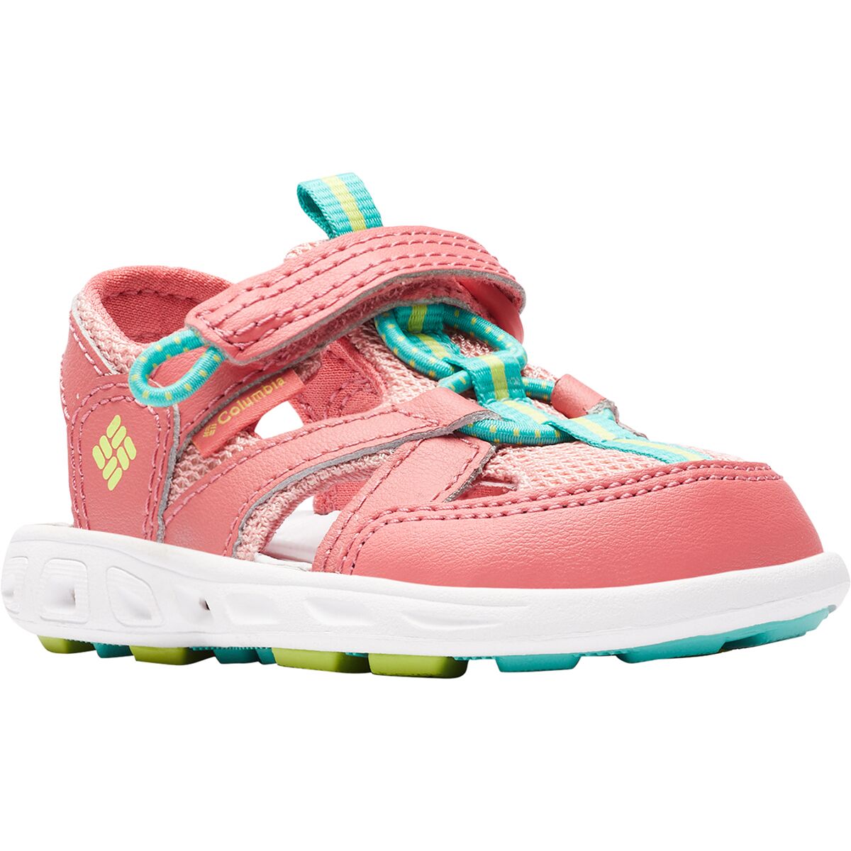 Image of Columbia Techsun Wave Water Shoe - Toddler Girls' Wild Salmon/Voltage, 6.0