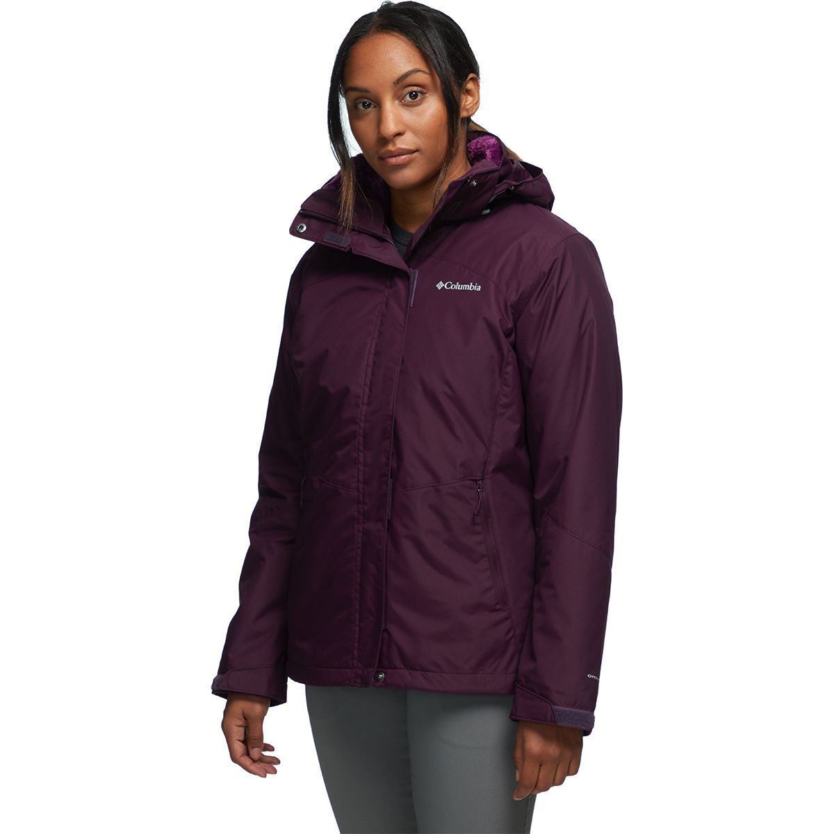 Columbia Bugaboo II Interchange Hooded Jacket - Women's Black Cherry, S