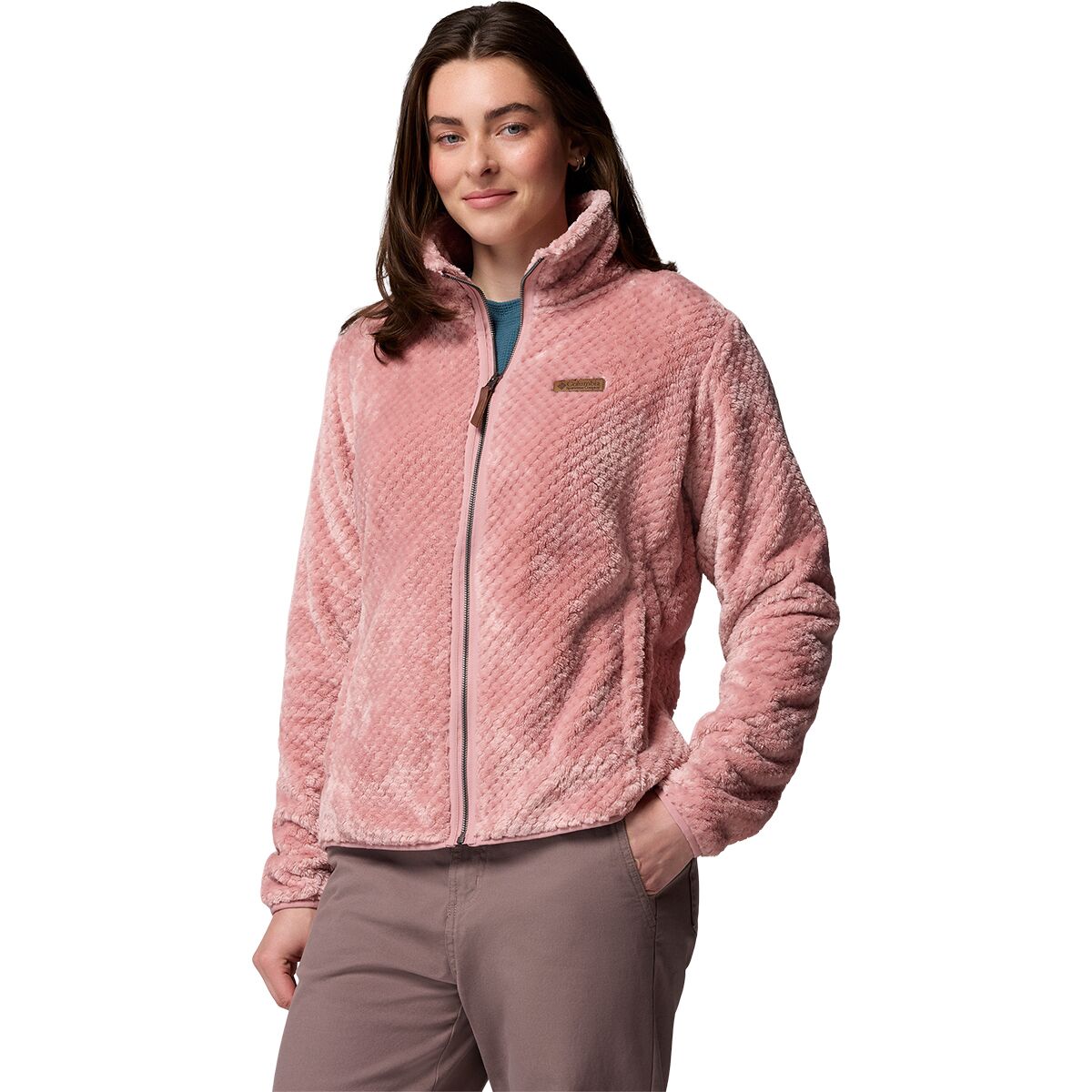 Image of Columbia Fire Side II Sherpa Jacket - Women's Eraser Pink, M