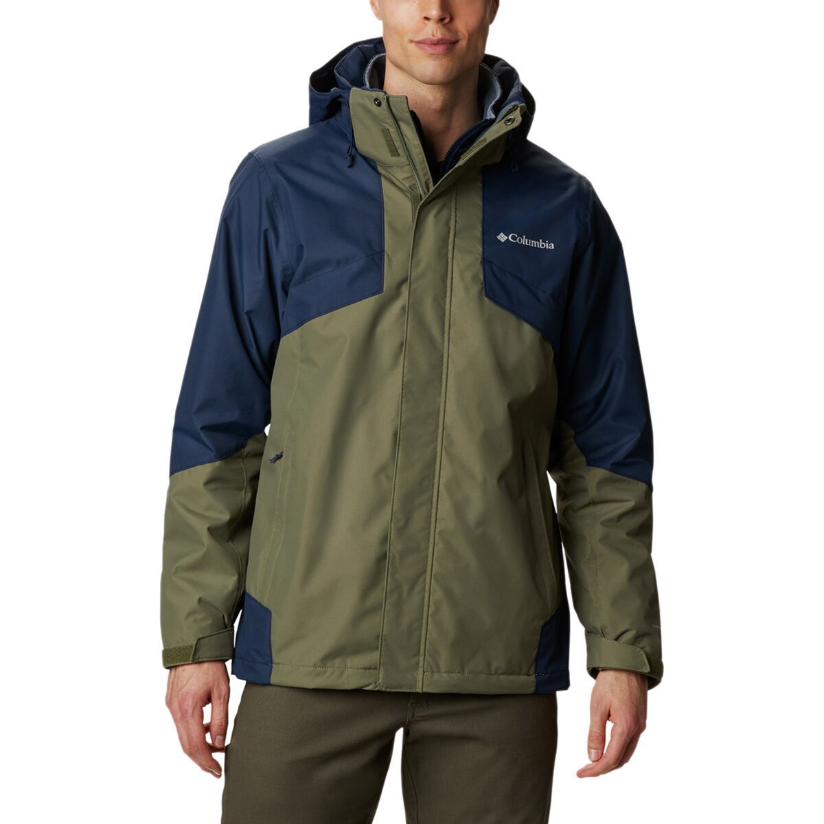 Columbia Bugaboo II Interchange Jacket - Men's Stone Green/Collegiate Navy, S